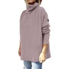 image:imageANRABESS Womens Turtleneck Oversized Sweaters Fall OutfitsAlmond