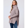 image:imageANRABESS Womens Turtleneck Oversized Sweaters Fall OutfitsAlmond
