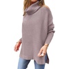 image:imageANRABESS Womens Turtleneck Oversized Sweaters Fall OutfitsAlmond