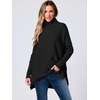 image:imageANRABESS Womens Turtleneck Oversized Sweaters Fall OutfitsBlack