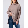 image:imageANRABESS Womens Turtleneck Oversized Sweaters Fall OutfitsBrown
