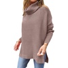 image:imageANRABESS Womens Turtleneck Oversized Sweaters Fall OutfitsBrown