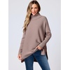 image:imageANRABESS Womens Turtleneck Oversized Sweaters Fall OutfitsBrown