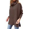 image:imageANRABESS Womens Turtleneck Oversized Sweaters Fall OutfitsChocola Coffee
