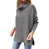 image:imageANRABESS Womens Turtleneck Oversized Sweaters Fall OutfitsDark Gray