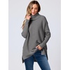 image:imageANRABESS Womens Turtleneck Oversized Sweaters Fall OutfitsDark Gray