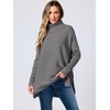 image:imageANRABESS Womens Turtleneck Oversized Sweaters Fall OutfitsDark Gray