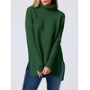 image:imageANRABESS Womens Turtleneck Oversized Sweaters Fall OutfitsDeep Green