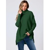 image:imageANRABESS Womens Turtleneck Oversized Sweaters Fall OutfitsDeep Green