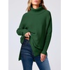 image:imageANRABESS Womens Turtleneck Oversized Sweaters Fall OutfitsDeep Green