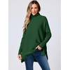 image:imageANRABESS Womens Turtleneck Oversized Sweaters Fall OutfitsDeep Green