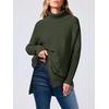 image:imageANRABESS Womens Turtleneck Oversized Sweaters Fall OutfitsForest