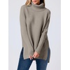 image:imageANRABESS Womens Turtleneck Oversized Sweaters Fall OutfitsGray