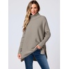 image:imageANRABESS Womens Turtleneck Oversized Sweaters Fall OutfitsGray