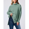 image:imageANRABESS Womens Turtleneck Oversized Sweaters Fall OutfitsGray Green