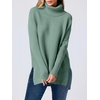 image:imageANRABESS Womens Turtleneck Oversized Sweaters Fall OutfitsGray Green