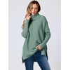 image:imageANRABESS Womens Turtleneck Oversized Sweaters Fall OutfitsGray Green