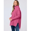 image:imageANRABESS Womens Turtleneck Oversized Sweaters Fall OutfitsHot Pink