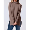 image:imageANRABESS Womens Turtleneck Oversized Sweaters Fall OutfitsLight Brown