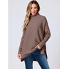 image:imageANRABESS Womens Turtleneck Oversized Sweaters Fall OutfitsLight Brown
