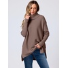 image:imageANRABESS Womens Turtleneck Oversized Sweaters Fall OutfitsLight Brown