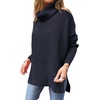 image:imageANRABESS Womens Turtleneck Oversized Sweaters Fall OutfitsNavy Blue