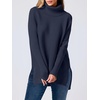 image:imageANRABESS Womens Turtleneck Oversized Sweaters Fall OutfitsNavy Blue