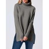 image:imageANRABESS Womens Turtleneck Oversized Sweaters Fall OutfitsOlive