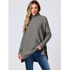 image:imageANRABESS Womens Turtleneck Oversized Sweaters Fall OutfitsOlive