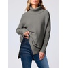 image:imageANRABESS Womens Turtleneck Oversized Sweaters Fall OutfitsOlive