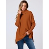 image:imageANRABESS Womens Turtleneck Oversized Sweaters Fall OutfitsOrange Rust