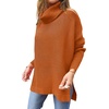 image:imageANRABESS Womens Turtleneck Oversized Sweaters Fall OutfitsOrange Rust