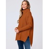 image:imageANRABESS Womens Turtleneck Oversized Sweaters Fall OutfitsOrange Rust