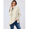 image:imageANRABESS Womens Turtleneck Oversized Sweaters Fall OutfitsParchment Apricot