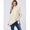image:imageANRABESS Womens Turtleneck Oversized Sweaters Fall OutfitsParchment Apricot