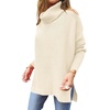 image:imageANRABESS Womens Turtleneck Oversized Sweaters Fall OutfitsParchment Apricot