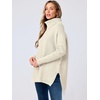 image:imageANRABESS Womens Turtleneck Oversized Sweaters Fall OutfitsParchment Apricot