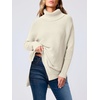 image:imageANRABESS Womens Turtleneck Oversized Sweaters Fall OutfitsParchment Apricot