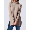 image:imageANRABESS Womens Turtleneck Oversized Sweaters Fall OutfitsPeach Brown Khaki