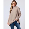 image:imageANRABESS Womens Turtleneck Oversized Sweaters Fall OutfitsPeach Brown Khaki