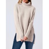 image:imageANRABESS Womens Turtleneck Oversized Sweaters Fall OutfitsPink