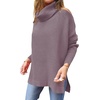 image:imageANRABESS Womens Turtleneck Oversized Sweaters Fall OutfitsPurple