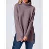 image:imageANRABESS Womens Turtleneck Oversized Sweaters Fall OutfitsPurple
