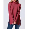 image:imageANRABESS Womens Turtleneck Oversized Sweaters Fall OutfitsRed