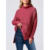 image:imageANRABESS Womens Turtleneck Oversized Sweaters Fall OutfitsRed