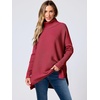 image:imageANRABESS Womens Turtleneck Oversized Sweaters Fall OutfitsRed