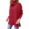 image:imageANRABESS Womens Turtleneck Oversized Sweaters Fall OutfitsRed