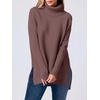 image:imageANRABESS Womens Turtleneck Oversized Sweaters Fall OutfitsRose