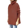 image:imageANRABESS Womens Turtleneck Oversized Sweaters Fall OutfitsRust