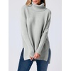 image:imageANRABESS Womens Turtleneck Oversized Sweaters Fall OutfitsSilver